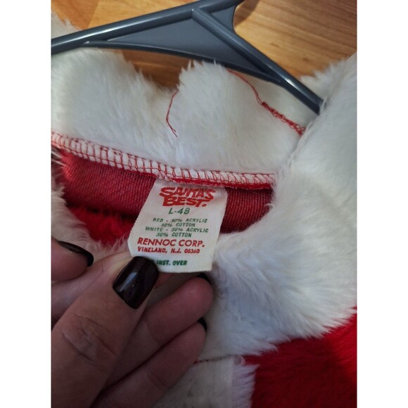 Vintage Rennoc Corp Santas Best Holiday Christmas Red Santa Claus Suit L - Picture 5 of 8